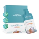 Akasha超级食品 爱尔兰海 Moss Gel, Liposomal Seamos with Irish Sea Moss, 维生素E, Citrus, Organic Vanilla, Glycerin, Skin, 能源与古特健康支持 女性与男性,甜 Citrus Flavor, 30 Ct