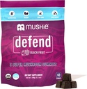 Mushie 100% 有机5 超级蘑菇复合型奶酪 - 2000 mg Reishi,土耳其 Tail, Maitake, Chaga & Shiitake Blend - Gut Health & Immune 支持维生素D - Vegan, Gluten - Free - 60 Counter