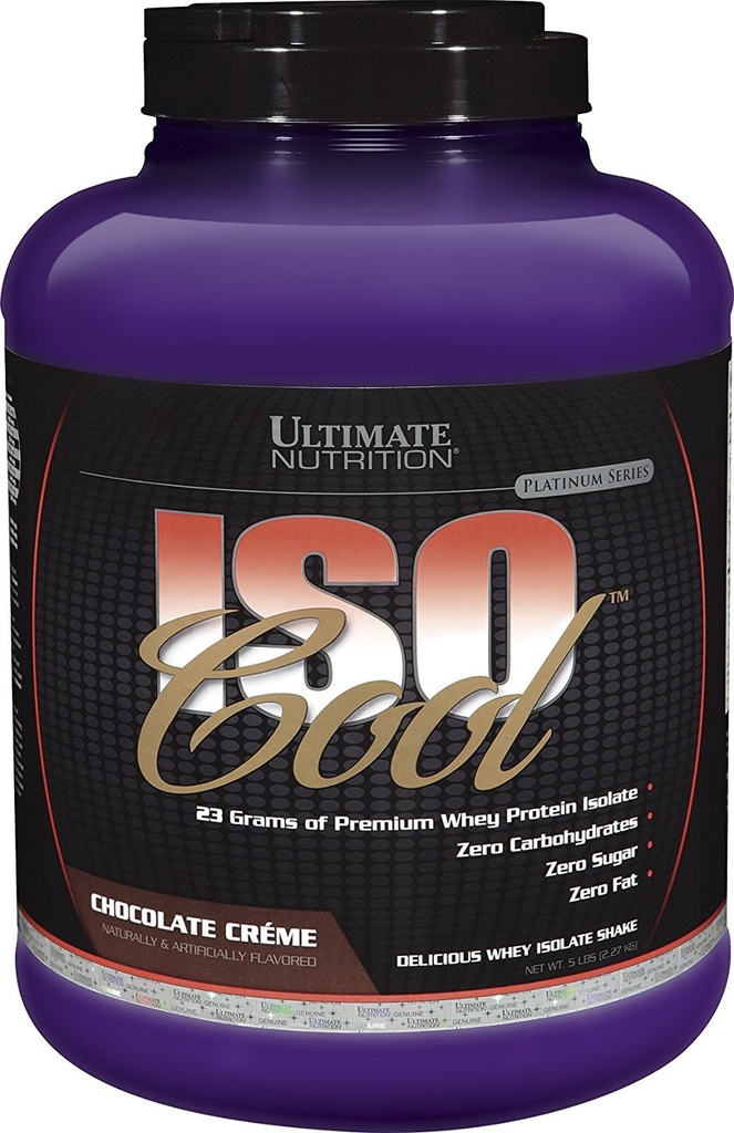 超营养 ISO Cool Whey 隔离蛋白粉 - Keto-Friendly - 糖、碳和无脂肪 - 23克蛋白蛋白