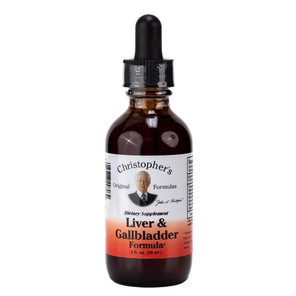 克里斯托弗的原始公式 Liver & Gallbladder 公式,用于解毒和消化支持的草药补充, 2 fl oz