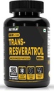 Rans Resveratrol 500MG Capsules - 99.5% 纯微量化和高度生物可获性补充 | 减慢衰老,证明强抗氧化剂 | 改善代谢和心脏健康(120 Capsules)
