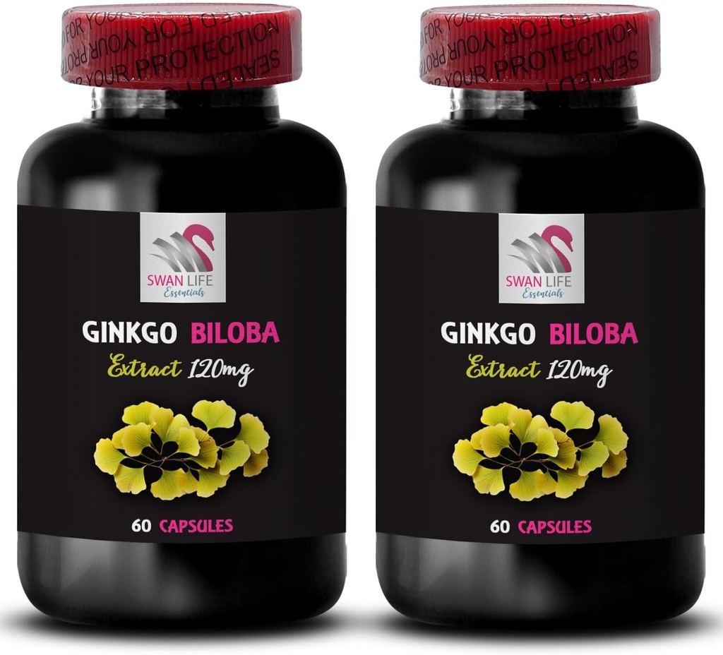 Ginkgo biloba 抗氧化剂福利 - Ginkgo BILOBA 提取 - 草药提取法 Capsules 天然叶片提取法 Ginkgo biloba 用途 抗氧化剂-Rich 草药补充法 植物学支持 2Bot 120 Caps