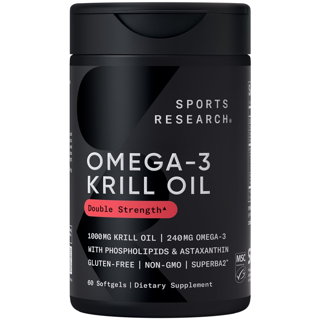 与EPA & DHA Omega 3合作的Krill石油补充品,来自南极Krill的磷脂和Astaxanthin -- -- 男子和妇女Krill石油的最高浓度 -- -- 1 000mg,60软胶盖