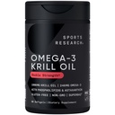 与EPA & DHA Omega 3合作的Krill石油补充品,来自南极Krill的磷脂和Astaxanthin -- -- 男子和妇女Krill石油的最高浓度 -- -- 1 000mg,60软胶盖