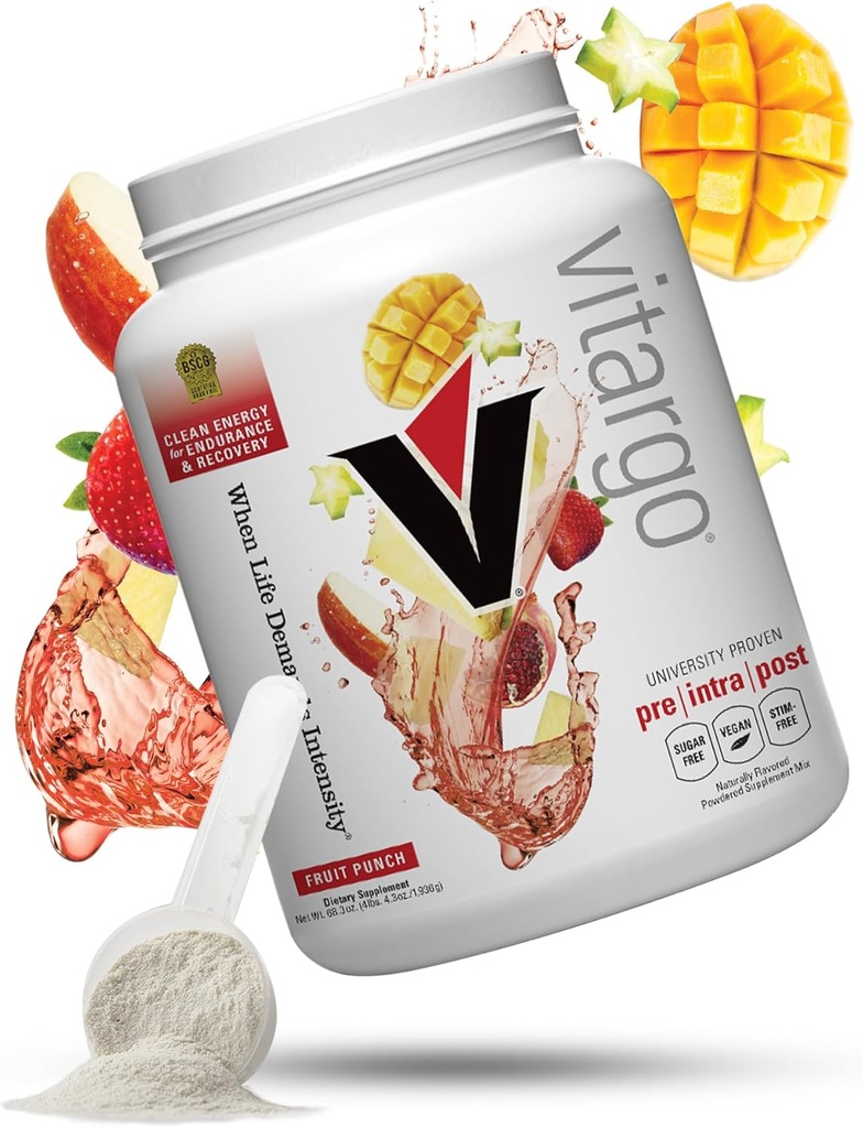 Vitargo Carbohydrate Powder, 2X Federal Digesting, 4.4 LB 水果冲刺, No Bloat, No Crash, Pre, Intra & Post, 无糖复合型碳酸盐粉 回收,耐力和肌肉增益,美国制造