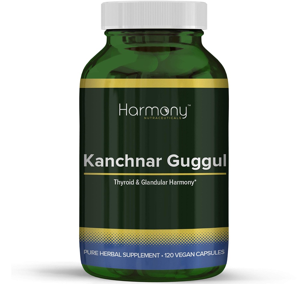 Kanchnar Guggul – 甲状腺素和谐 – 120 Vegan Capsules – 和谐营养素 Guggul Resin