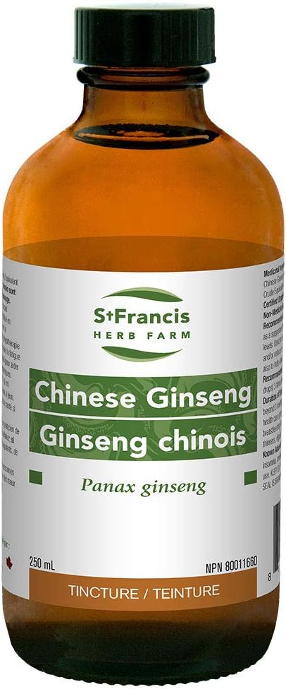 圣方济各草药农场 - 中国金森(番茄人参,根) 认证有机草药丁酯提取法 - 传统用于草药中作为促进健康的辅助疗法.
