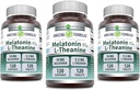 Melatonin 10 Mg Plus L-Thenine 5.5 Mg 补编 120块平板电脑 非GMO