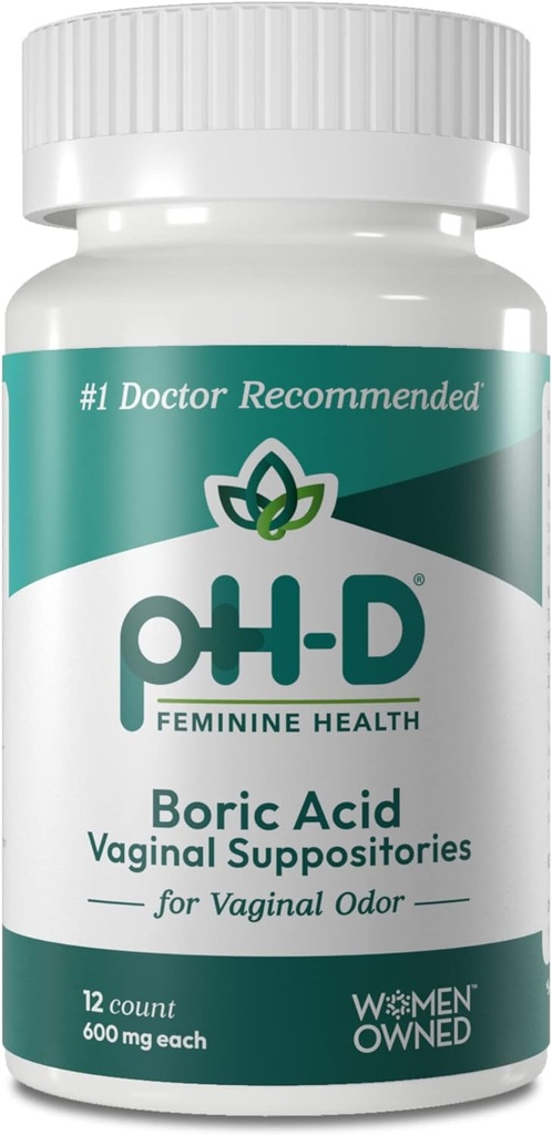 pH-D 女性健康支助 -- -- 600 mg Boric Acid 假设 -- -- 妇女拥有 -- -- 用于阴道吸食 -- -- 12项
