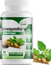 GreeNatr 有机Ashwagandha Capsules 与黑色胡椒加固吸收-具有能量和认知功能的Mood增强剂-1300毫克 Veggie Capsules(1瓶)