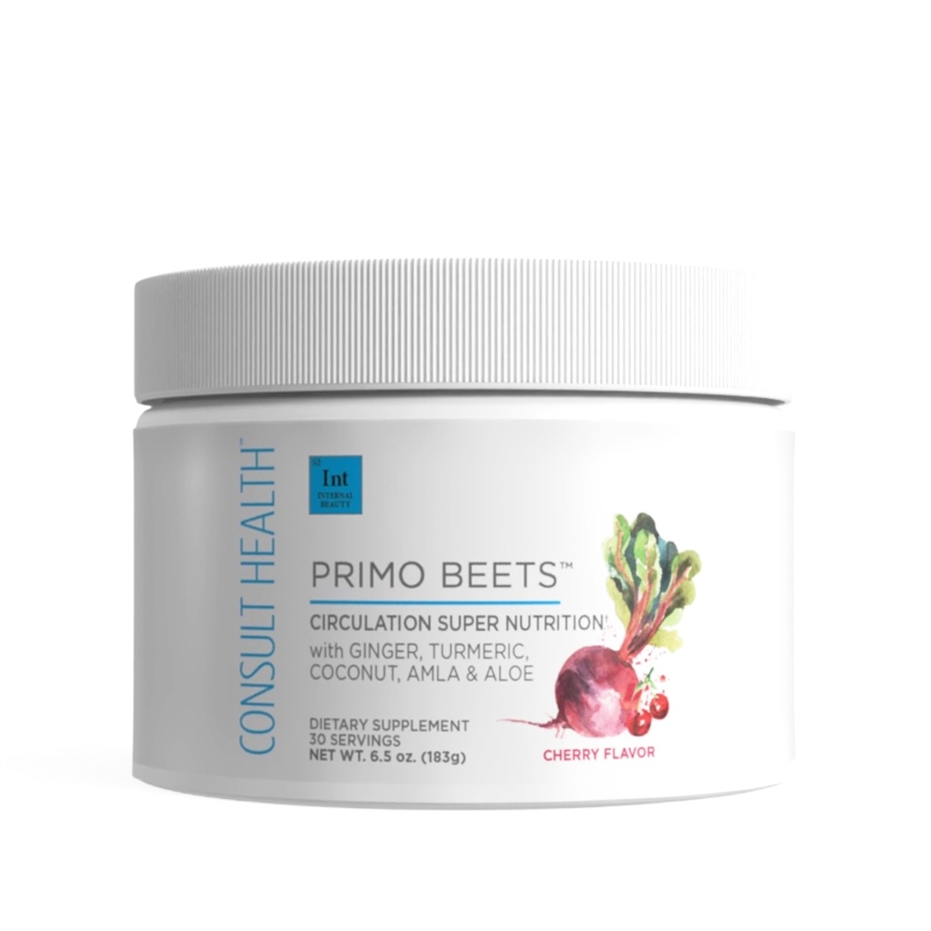 咨询健康 Primo Beets - Beet Root Powder Drinking Mix with Electrolytes - 硝酸盐支持流通 - 能量靴 - 姜汁和涡轮 - 男女 - 樱桃火焰 - 30 services
