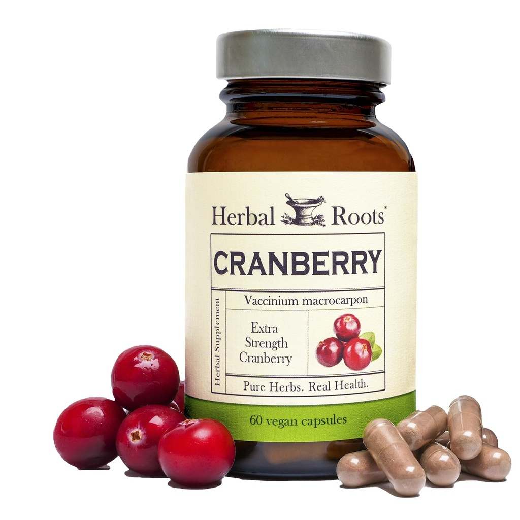 草根 外加强力 Cranberry 药丸,供有有机网的妇女和男子使用。