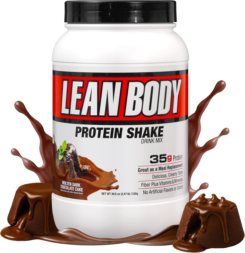 Labrada Lean 身体 Hi-Protein Meal 取代摇摆, 熔融 暗巧克力蛋糕 Packaging May VARY