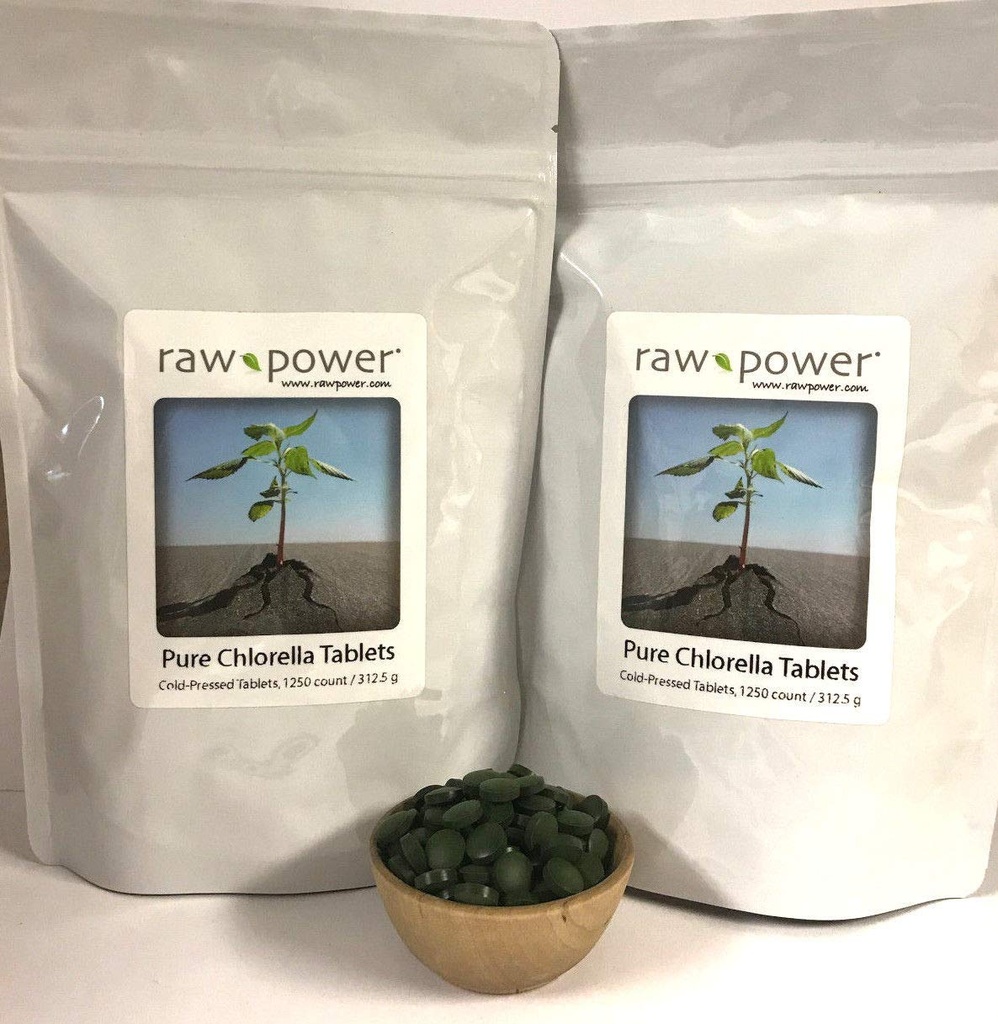 原动力氯菌片(2500 count, 625g),冷皮,100%生和纯,来自有机物