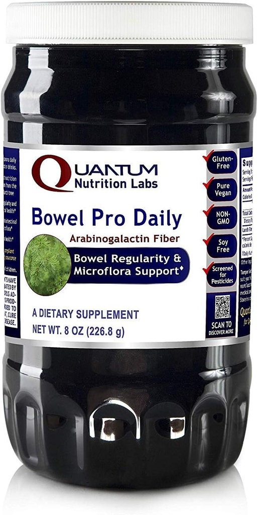 QNL Bowel Pro Daily - 支持消化卫生的预生纤维粉 - 美味的每日古特健康粉 - Vegan Immune支持补充 - 有机预生 - 8 oz