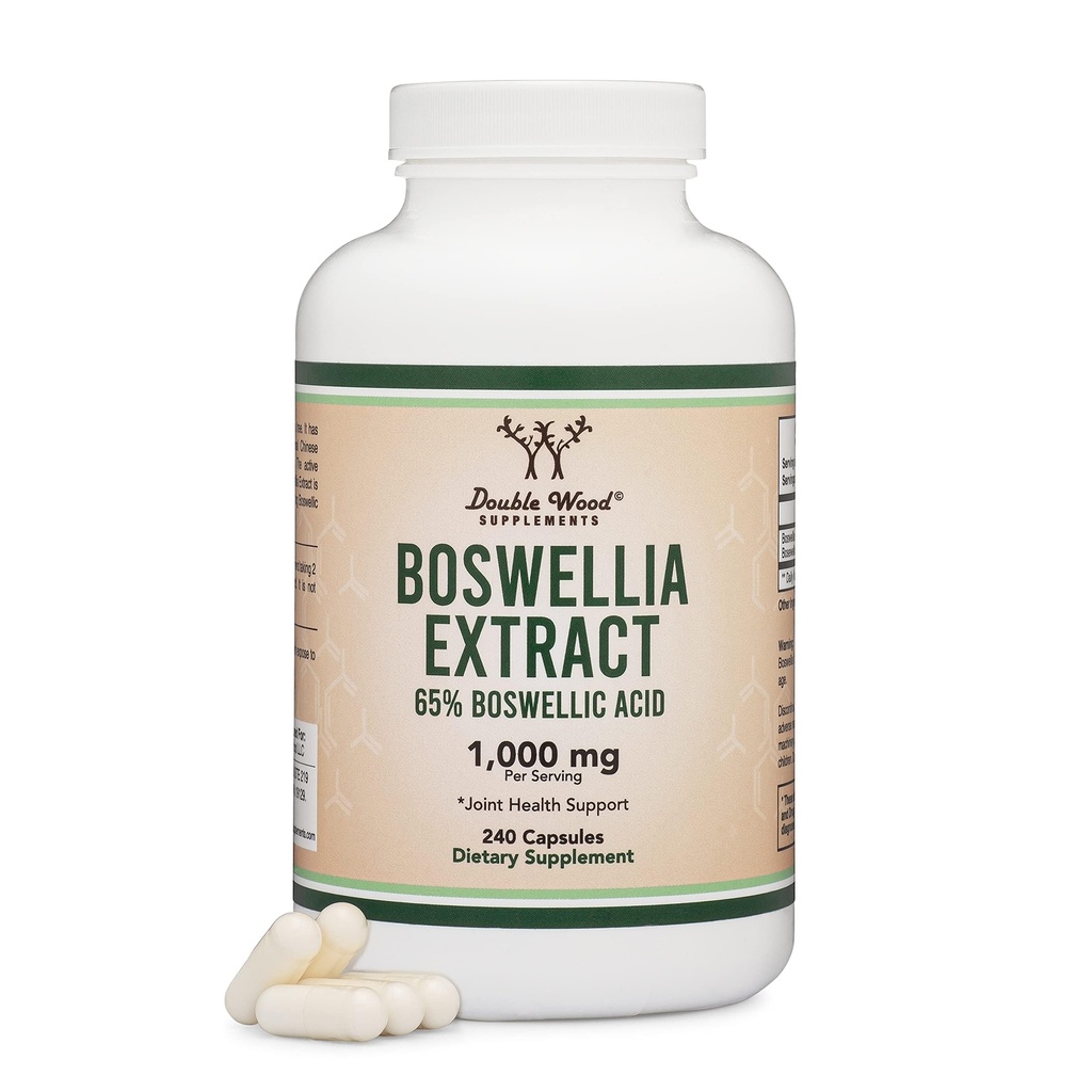 Boswellia Serrata - 240 Capsules(最大强度为65% Boswellic酸提取) Boswellia Capsules(联合健康联合支助补编) 第三方经双木检验