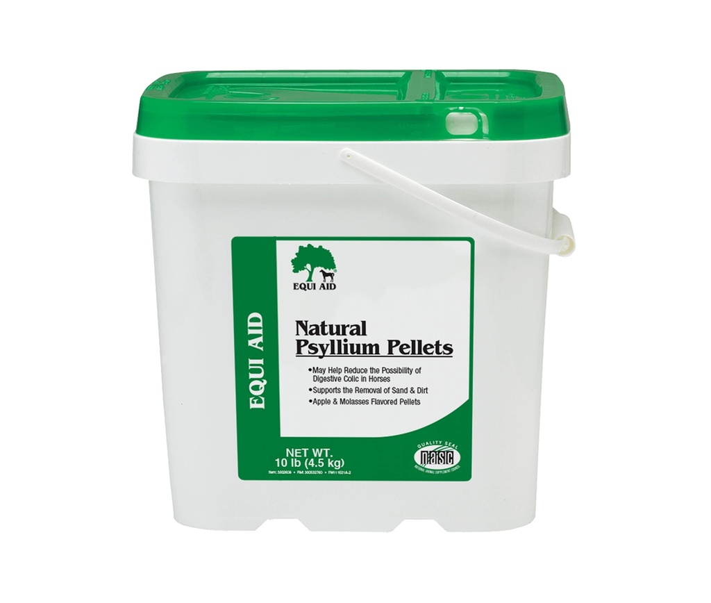 Farnam Equi Aid Natural Horse Pyllium Pellets 补编,支持从Ventral Colon清除沙尘和泥沙,10英镑,32斯科普