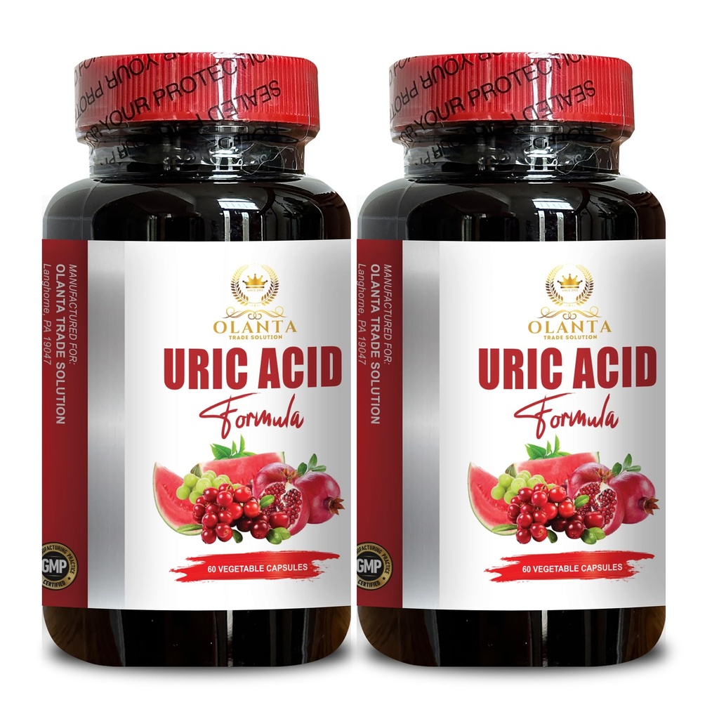 URIC酸支助 -- -- 恢复联合舒适、流动性、灵活性,包括Tart Cherry、Chanca Piedra、Celery提取器和Turmeric -- -- 2瓶120卡普尔