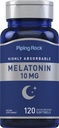 Pipping Rock Melatonin 10mg 120 Softgel Capsules QQ 快速发布补充 QQ 高度可防 QQ 非GMO, Gluten Free
