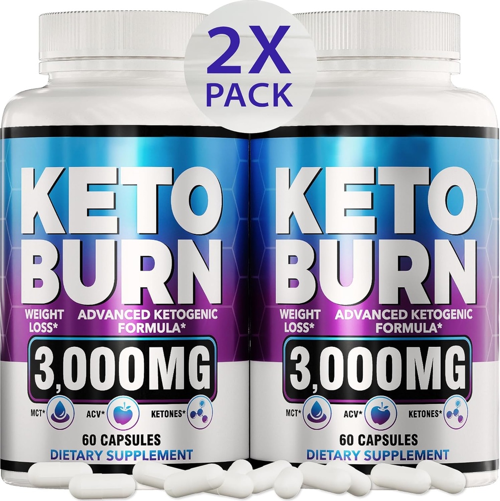 (2 Pack) Keto 减肥药丸 - 高级体重损失 - Keto 男女补品 - Apple Cider Vinegar - Keto ACV Gummys Gummy - 美国制造