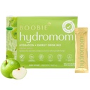Boobie Hydromom 超级食品 饮用电解液 混合饮料 绿色苹果 QQ为妈妈刷新能量和水分助推器 15个包装包 怀孕、哺乳期及以后的旅游必需品