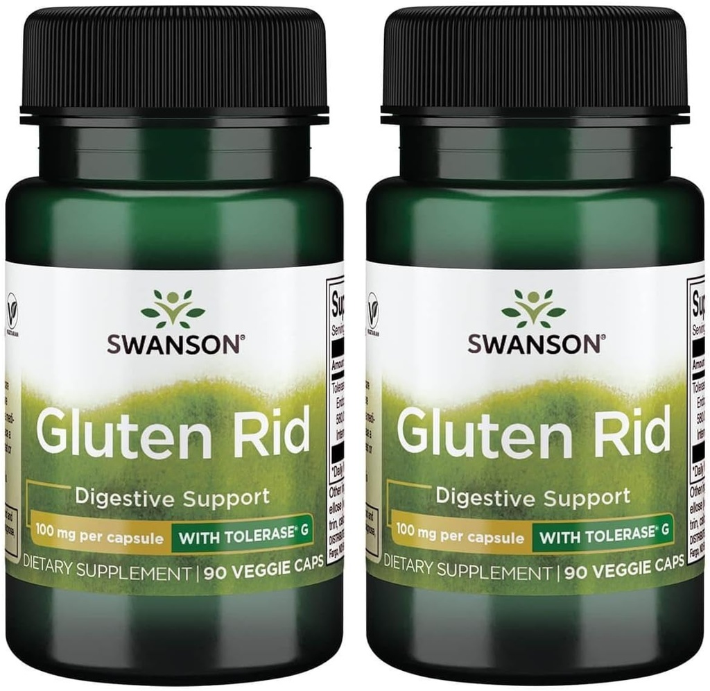 Swanson Gluten Rid with Tolerase G 100 mg 90 Veg Caps(2包)