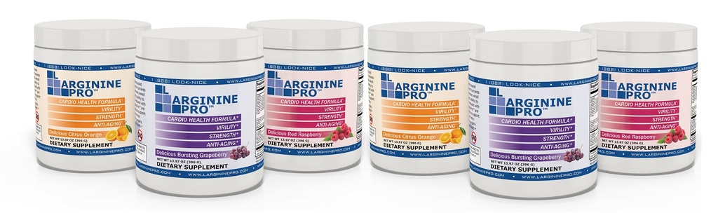 L-ARGININE PRO 5,500mg L-Arginine Plus L-Citrulline 1,100mg Raspberry,橙色和葡萄粉饮品混合剂补充剂,用于增加硝氧化物生产