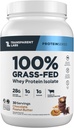 透明实验室 Grass-Fed Whey 蛋白质隔离剂 - 天然Flawared,Gluten Free Whey 蛋白质粉,每服28克蛋白质和9枚氨基酸 - 30枚