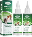 狗和猫的眼滴, Gentle Formula狗眼滴, Flush & Soothe Eye 刺激支持眼部感染救济眼清洁剂, - Pet Eye Gentle Care Suppers for Eyes - 4.04 fl oz