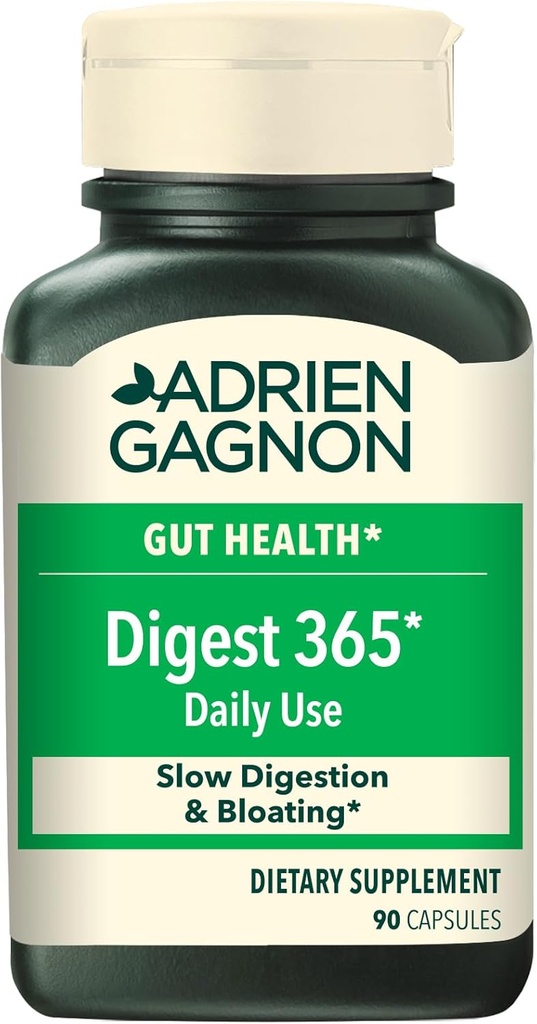 Adrien Gagnon - 文摘 365 天然消化酶综合体,用于消化气体和布洛丁减肥,恢复古特健康 - 90 Counter