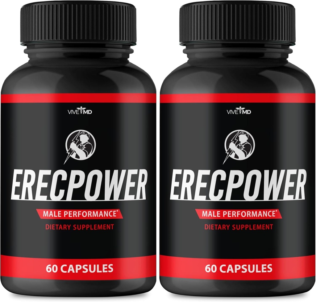 男性卡普勒斯的Erecpower - Erecpower Pills 高级公式 - 最大强度,男性卡普勒斯的ErecPower 补充Erec Power 60 Capsules, Erec Power Vitamin Pills Reviews (2 Pack).