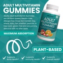 基于植物的多维他命古米,每日有维生素A,C,D,E,B-3,B-6,B-12,Biotin,noositol,N-GMO,Gluten Free,60 Counter(30天供应)的男女多维他命.