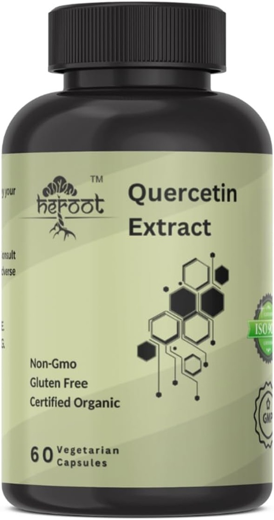Quercetin Capsules Non-GMO,Gluten-Free,蔬菜支持 总体健康强能(60 Capsules)