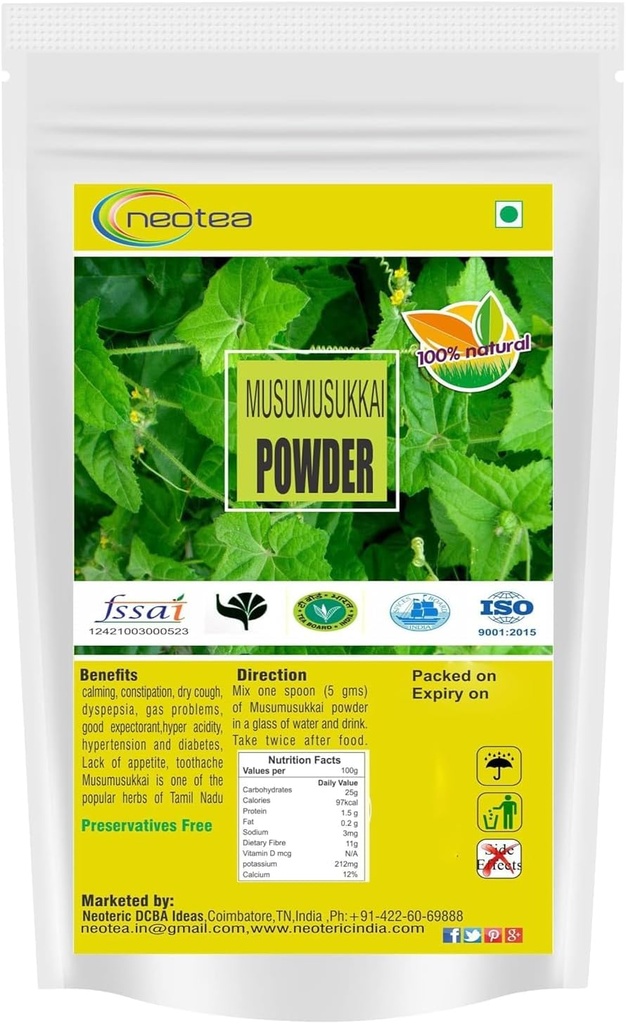 新菊花木苏穆苏克凯粉(英语:Flax Musumusukkai Powder) 木凯马德拉斯帕塔纳粉(英语:Mukai Madelaspatana Powder 300 Gm Pack of 1 QQ天然草药补充剂 QX有机和非GMO QX Ayurvedic 健康与健康支持
