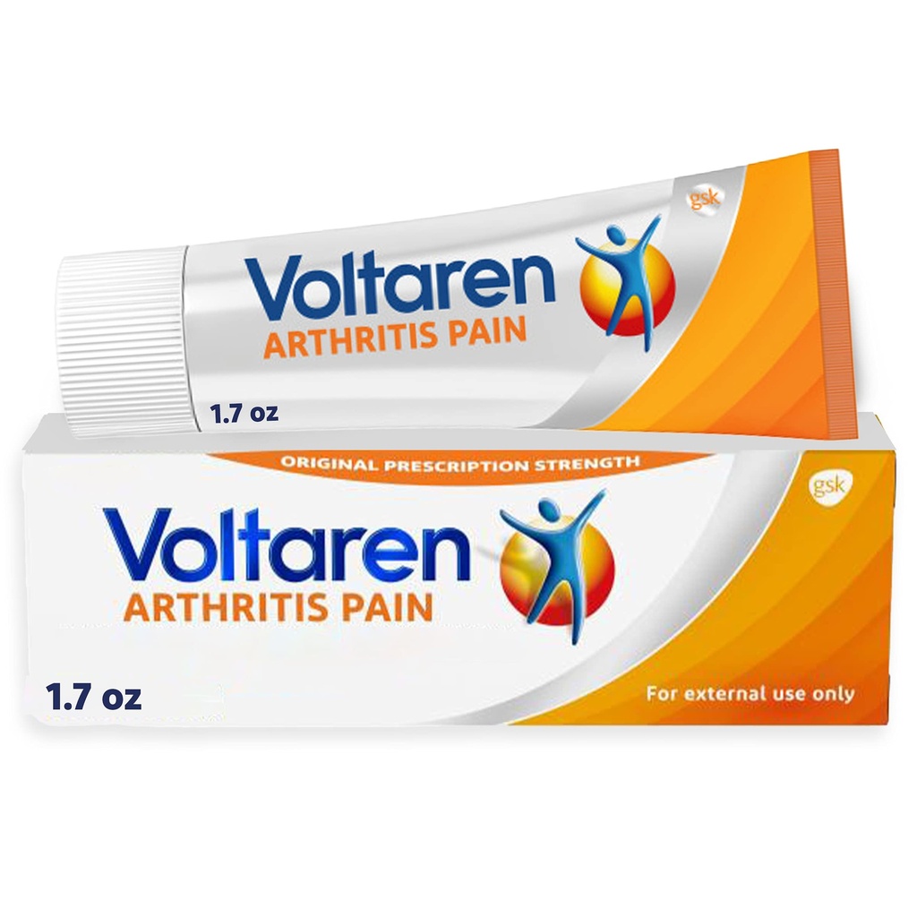 Voltaren 关节炎 疼痛Gel 强力 局部性关节炎 疼痛缓解 Diclofenac, 无处方需要 - 1.7 oz/50 g Tube
