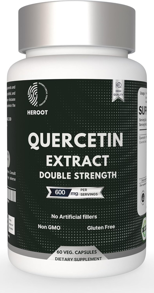 Quercetin Capsules Non-GMO, Gluten- Free, 蔬菜支持 总体健康强能(120 Capsules)