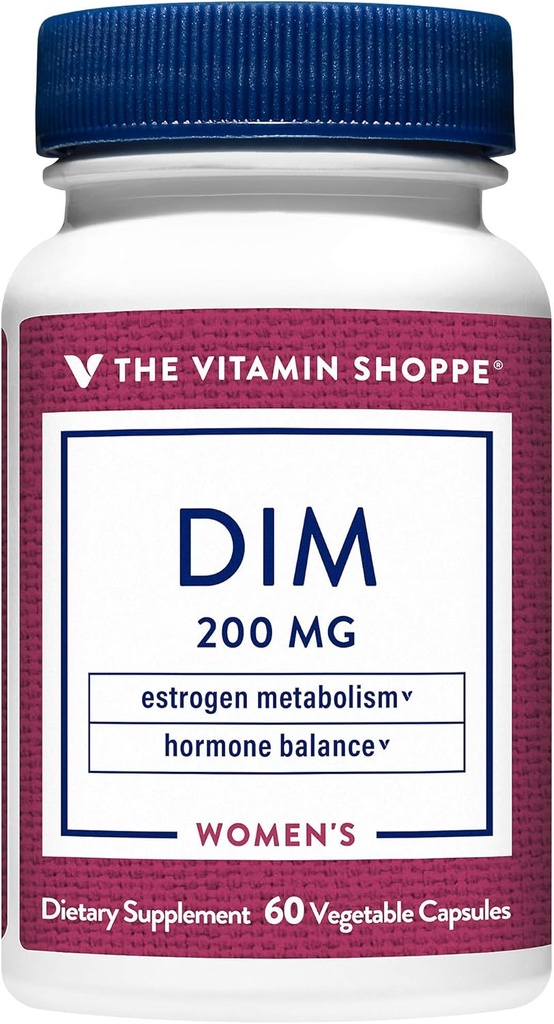 维他命商店DIM配有生物Perine - 支持Hormone平衡和雌激素代谢 - 200 MG(60个植物卡普尔)