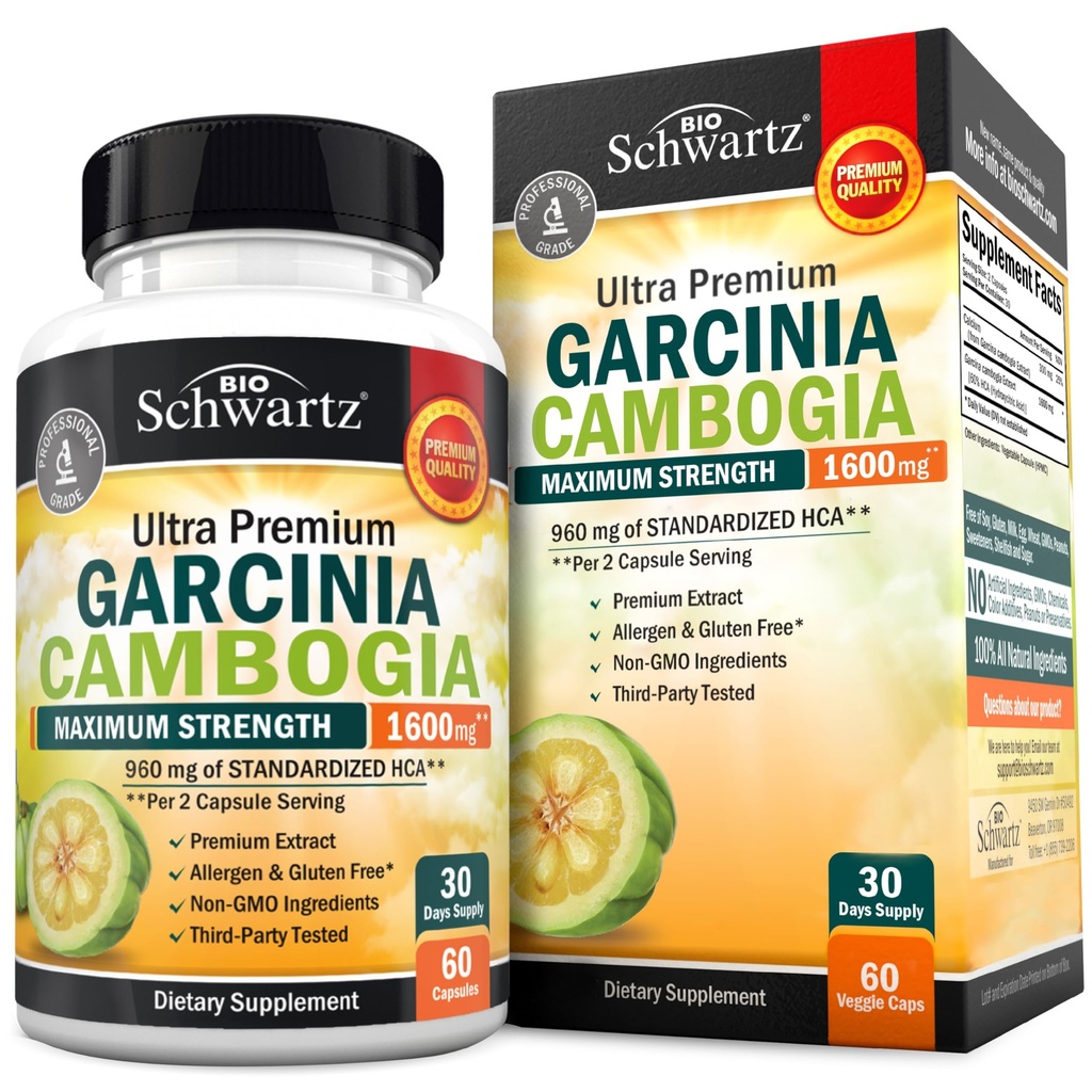 Garcinia Cambogia 体重损失药丸 -- -- 最大强性抑制剂和肥料燃烧剂,供男女使用 -- -- 1600mg 天然提取剂 & 960mg HCA -- -- 代谢作用促进器和碳阻塞器 Capsules -- -- 60Ct