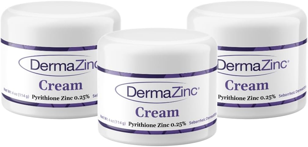 DermaZinc 治疗凝胶、锌凝胶用于皮肤、皮肤疾病救济凝胶用于Psoriasis、Dermatitis、Eczema和其他皮肤条件(3包)