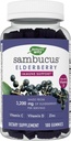 自然之路 Sambucus 长老莓果汁 - 儿童与成年人的免疫支持补充* - 有维生素C, D3, 锌和抗氧化剂支持* - Gluten Free & Vegetarian - 100 Gummys
