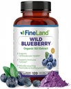 FineLand Wild Blueberry 10:1 提取,6,000 mg 强度,120 Vegan Capsules,富含Flavonoids & Anthocyanins,抗氧化剂支持大脑和心脏健康,4-Month供应,非GMO在美国制造