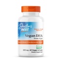 来自藻类的医生 Best Vegan DHA,支持大脑和心血管健康,非GMO,Gluten Free, Soy Free, Vegan 60 Veggie Softgels