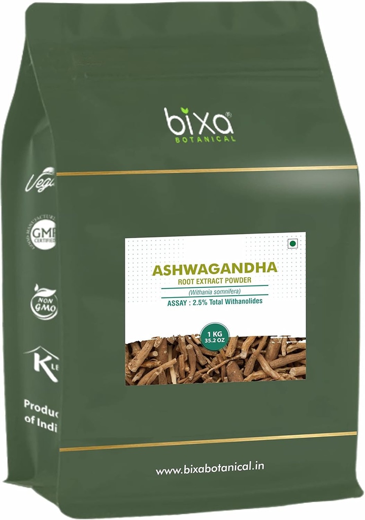 bxa BOTANICAL Ashwagandha 根干提取法 -- -- 2.5 重力测量法(35.2 Ounce(一包))