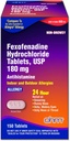 Ohm过敏医学 Fexofenadine 180mg - 24小时缓解喷嚏和过敏症状,非昏睡 - 24小时缓解有效缓解的安非他明药片 - 150个计数(单包)