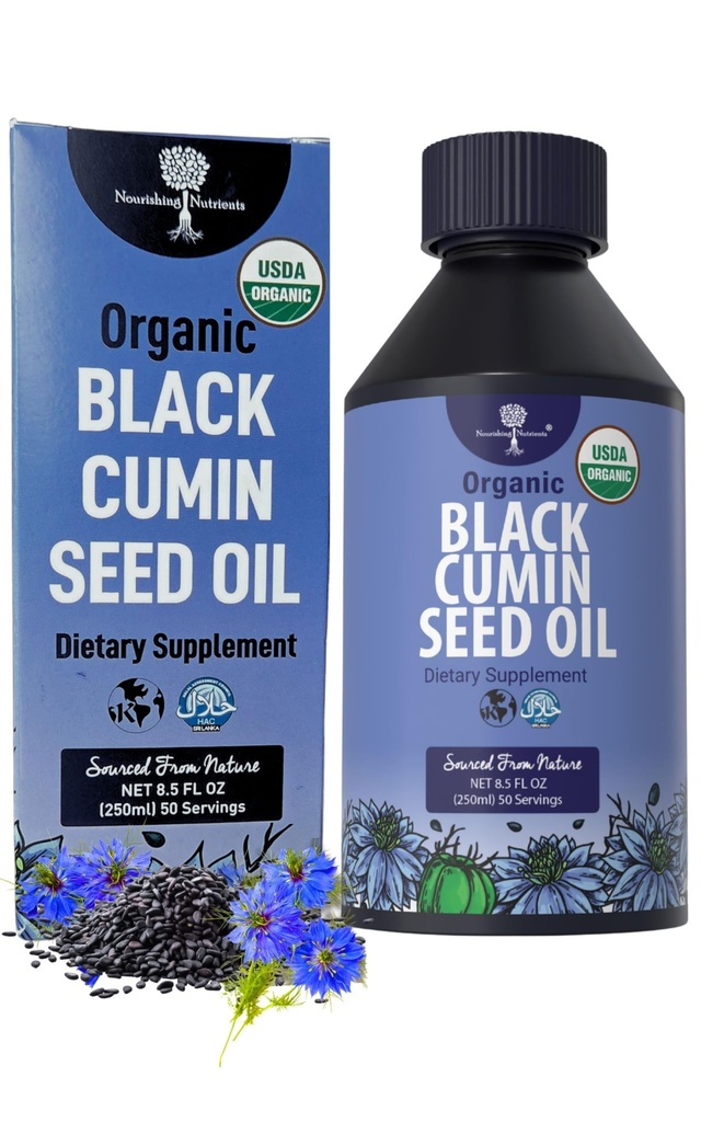 Black Cumin种子-USDA-Cold 压榨 – 最多6X 强Thymoquinone-纯 Nigella Sativa Cumin种子 - Immun支持,抗氧化剂,冷却,皮肤和头发(8.5 oz)