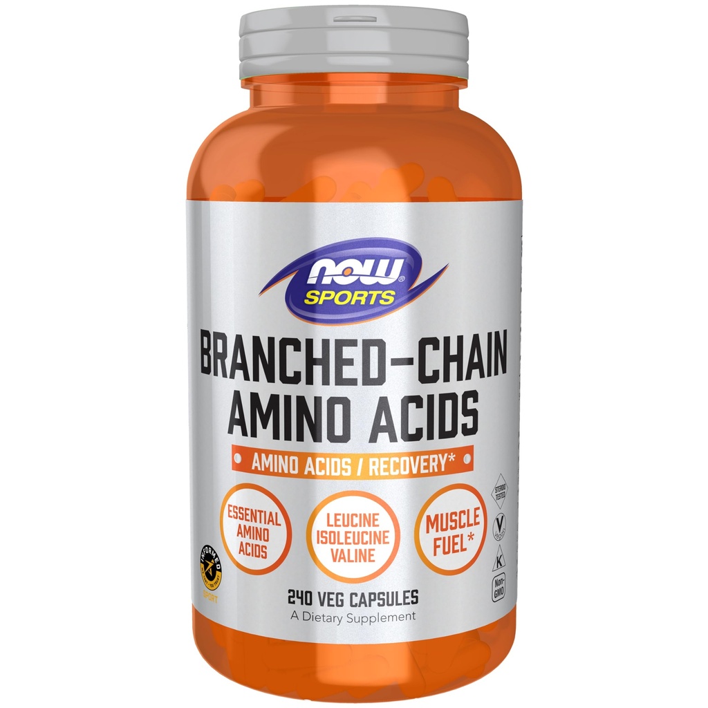 现在食品运动营养,支链氨基酸,与Leucine,Isoleucine和Valine,240 Veg Capsules
