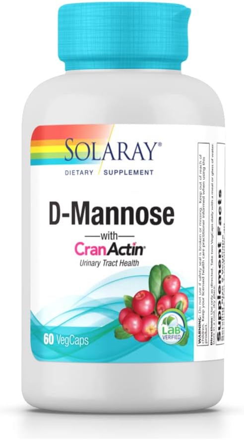 Solaray D-Mannose 配以 Cran Actin - 60 蔬菜卡普尔