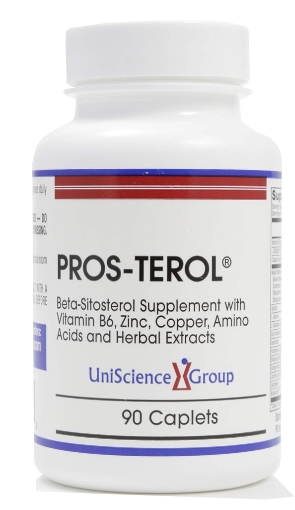 Pros-TEROL,用900毫克的植物施特罗尔与南瓜种子, Stinging Nettle Root, Ginger Root, Licorice Root 提取器 90 Caplets