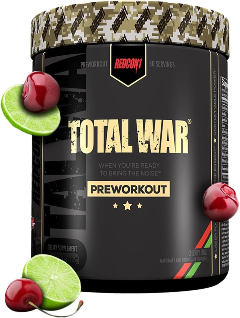 REDCON1 总战前工作,樱桃莱姆 - Beta Alanine + Citrulline Malate Vegan & Keto Friendly Prewound for Men and Women with 320 mg of Cafeine (50 services) (中文(简体) ).
