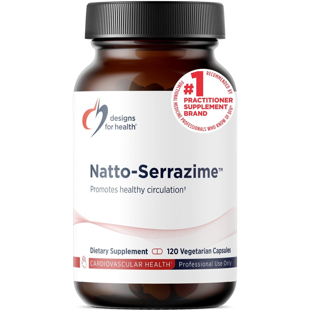 使用Serrapeptidase-Nattokinase-Natto-Serrazime + 蛋白质酶-用于支持健康循环系统+免疫健康-非GMO补充剂的设计(120 Capsules)
